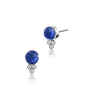 Tytanowa ozdoba push-in Octans lapis lazuli