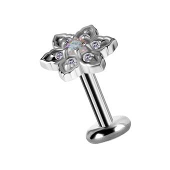 Labret Mandala flower opalizujący kryształek
