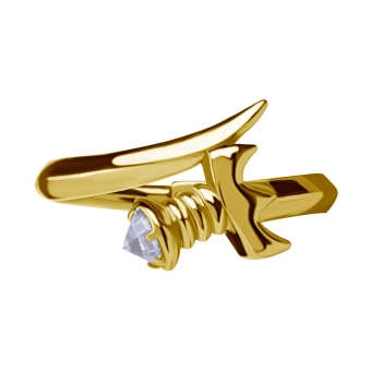 Gold helix conch clicker Sword with gem