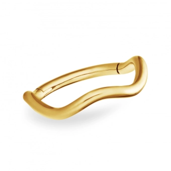 Gold titanium helix clicker Mobius
