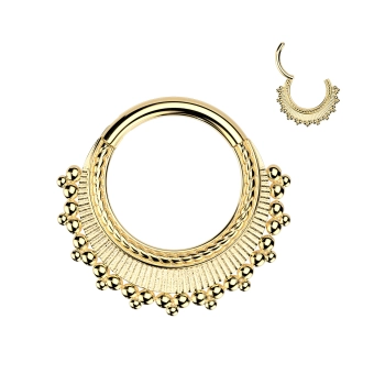 Gold septum daith helix clicker Mayari