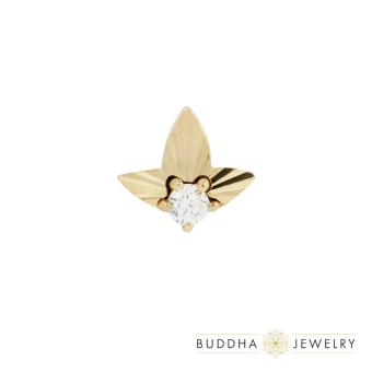 Gratitude ozdoba push-in z żółtego złota 14k