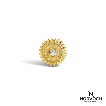 Jade push-in top 14k yellow gold