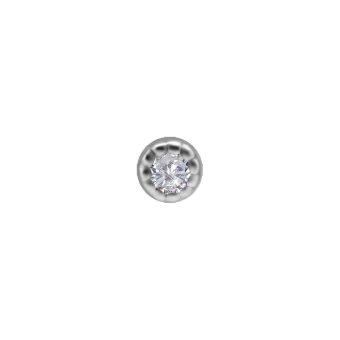 Diament lab-grown w oprawie milgrain bezel set z białego złota 18k