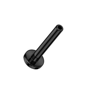 Czarny tytanowy labret push-in ze stopką 3mm