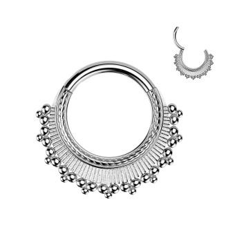Steel septum daith helix clicker Mayari
