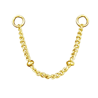 Złota zawieszka do kolczyków Chain with balls