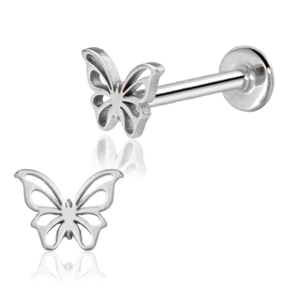 Stalowy labret Butterfly
