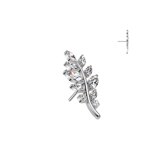 Titanium push-in end Crystal Fern