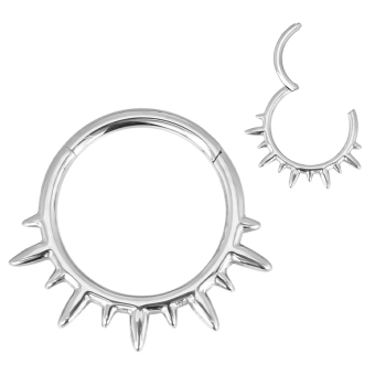 Tytanowy septum daith clicker Spiked