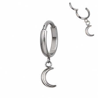 Tytanowy clicker do ucha Moon dangle