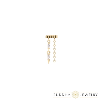 Double Vision  ozdoba push-in z żółtego złota 14k
