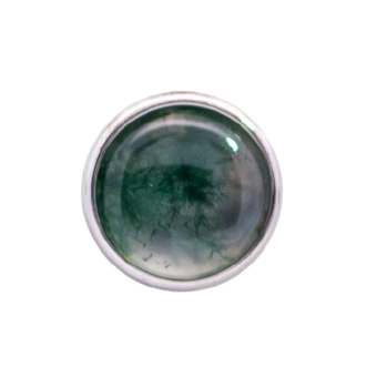 Moss Agate Junipurr tytanowa ozdoba push-in