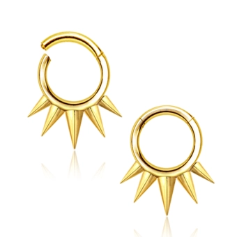 Złoty septum daith clicker Thorn