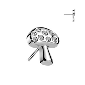 Titanium push-in end Dotted mushroom