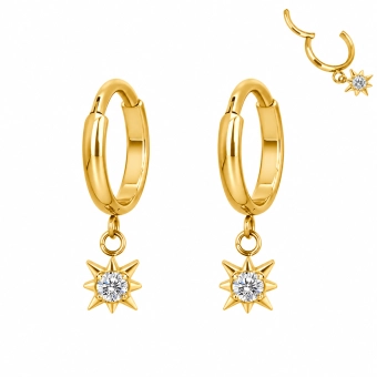 Gold titanium lobe clicker Sunburst