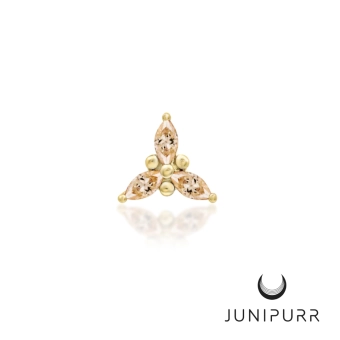 Mabel Champagne ozdoba push-in z żółtego złota 14k