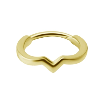 Gold helix conch clicker V-line