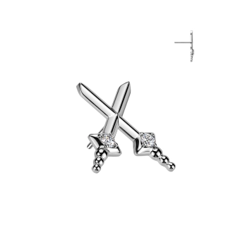 Tytanowa ozdoba push-in Cross Dagger