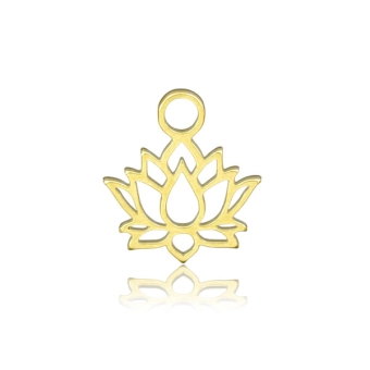 Złota zawieszka Lotus