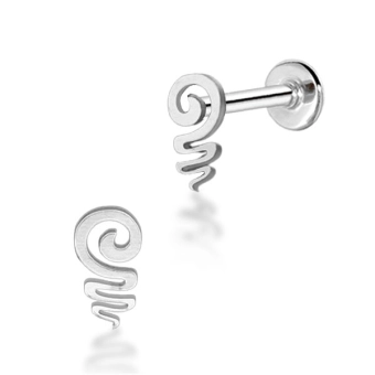Stalowy labret Zig-zag