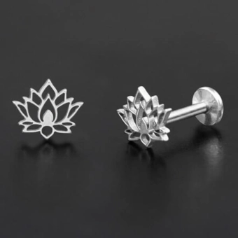 Stalowy labret push in Lotus
