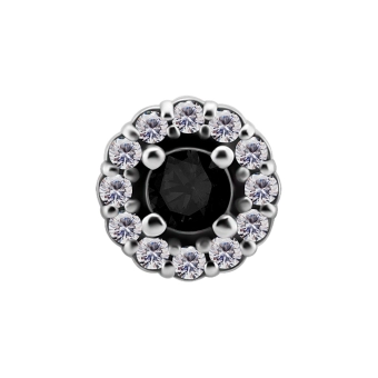 Grazia push-in top with black gem