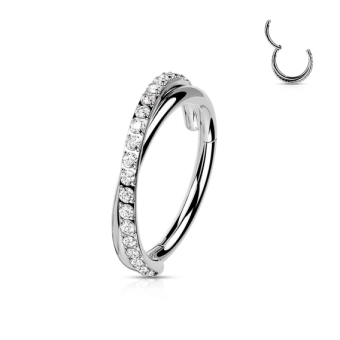 Tytanowy helix conch clicker Criss Cross