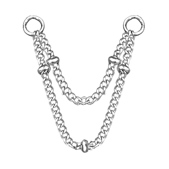 Steel double connecting chains with balls