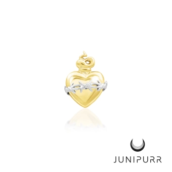 Sacred Heart ozdoba push-in z żółtego złota 14k