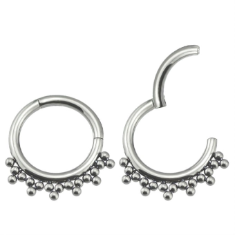 Tytanowy septum daith clicker Vihaan