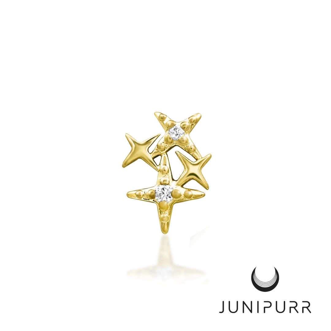 Reach for the Stars yellow gold 14k push-in top