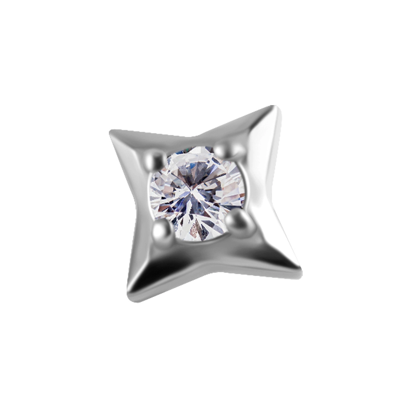 Estel push-in top with clear gem