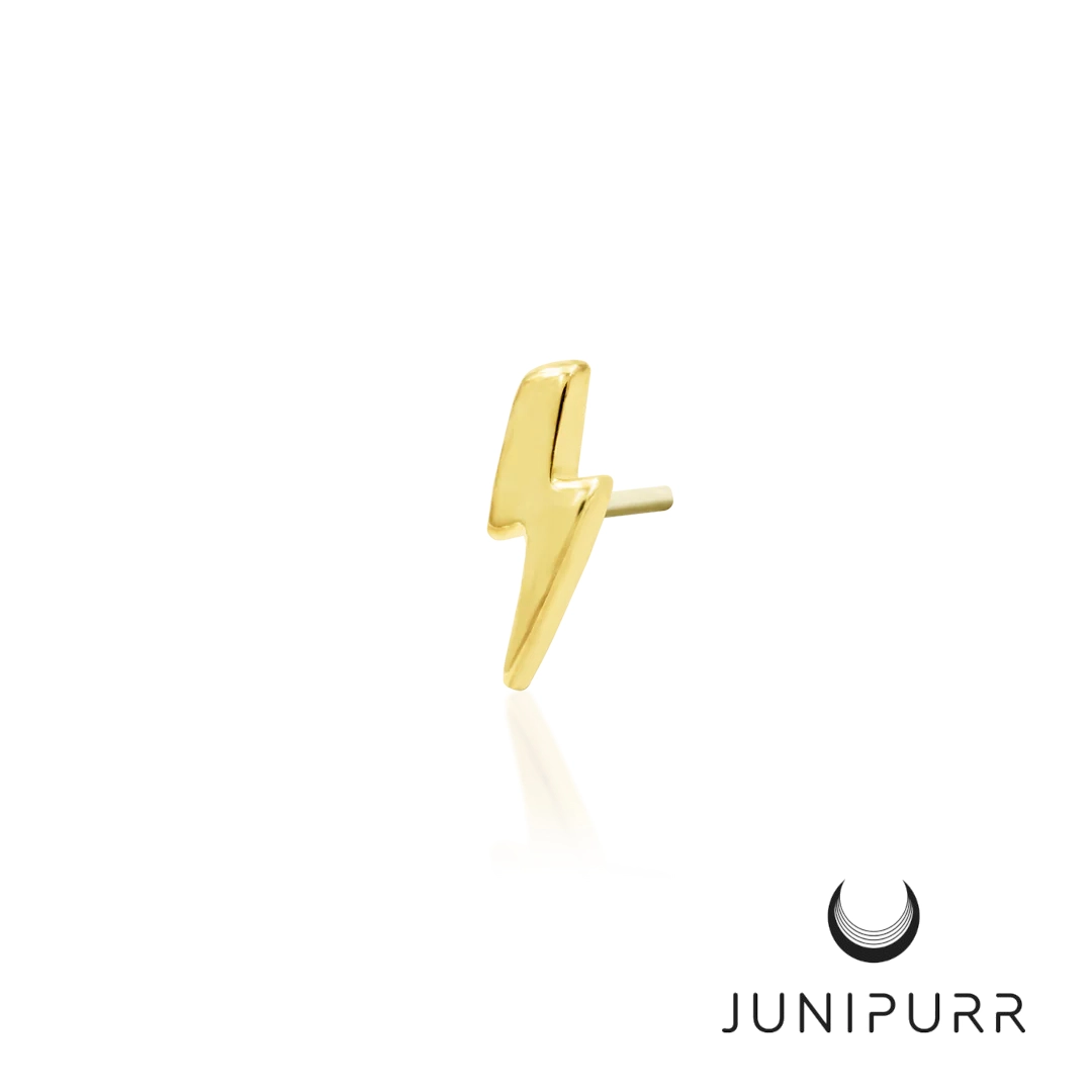 Mini Bolt ozdoba push-in z żółtego złota 14k