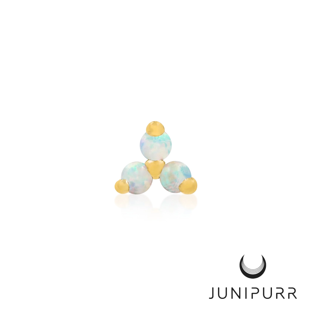 Trinity with Opal ozdoba push-in z żółtego złota 14k