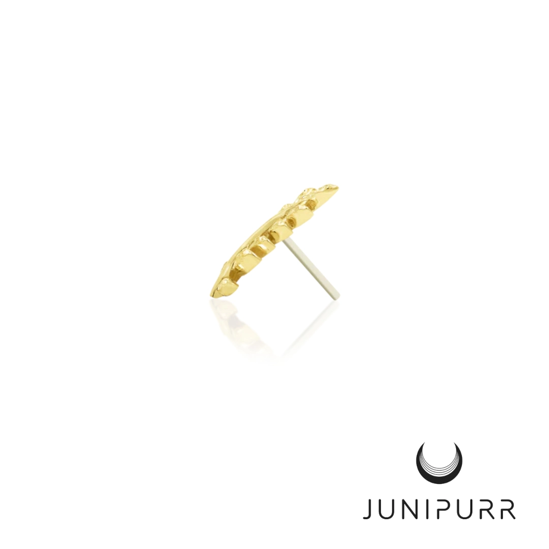 Willow Left ozdoba push-in z żółtego złota 14k