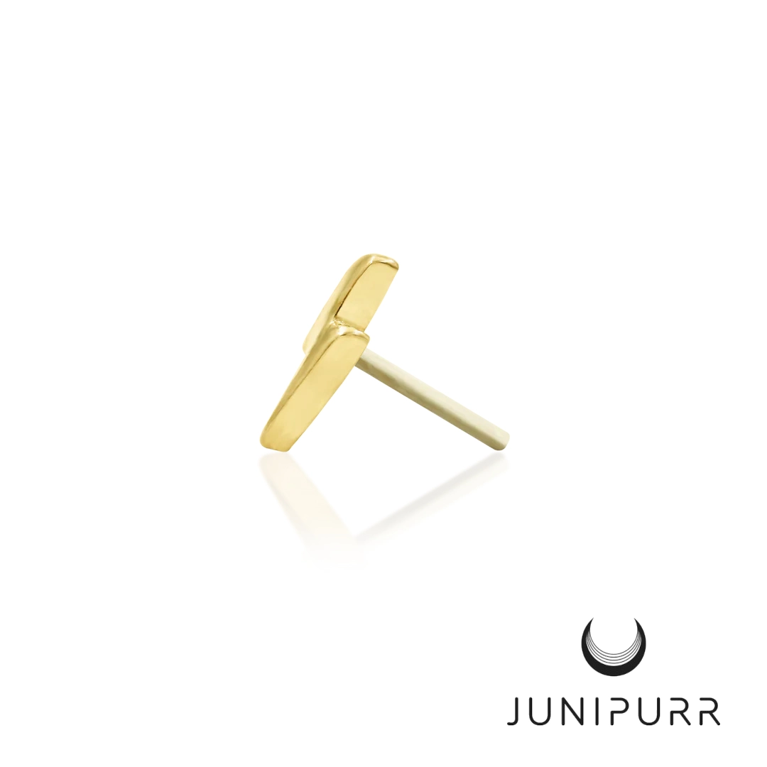 Mini Bolt ozdoba push-in z żółtego złota 14k