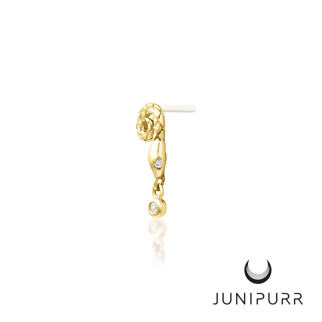 Saphira yellow gold 14k push-in top