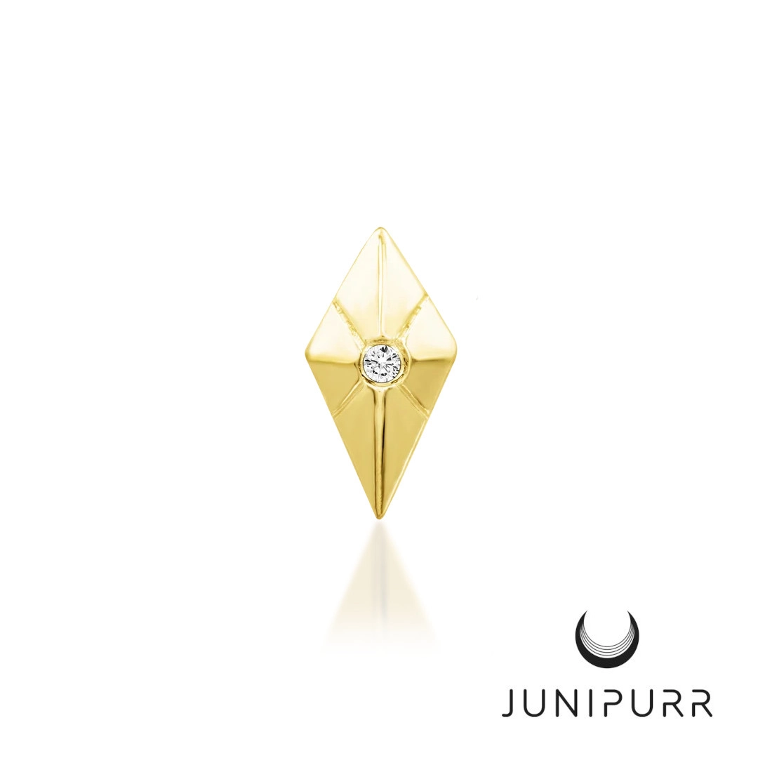 Vesper push-in top yellow gold 14k