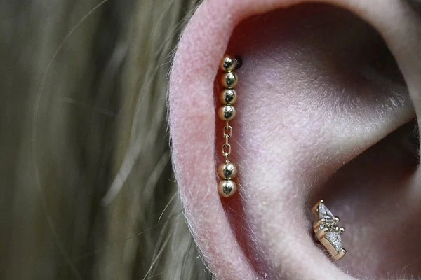 Lennon ozdoba push-in z żółtego złota 14k