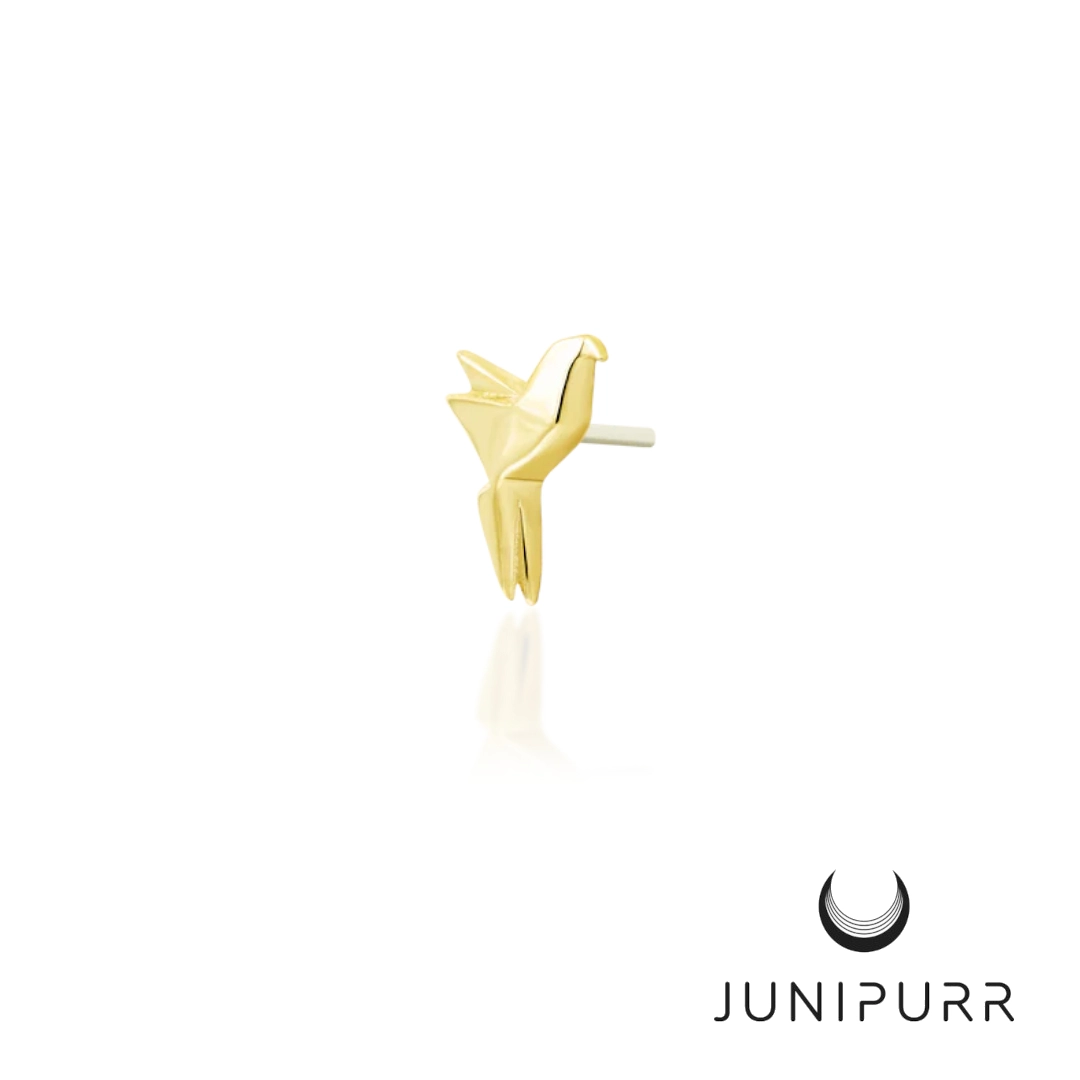 Paper polly ozdoba push-in z żółtego złota 14k