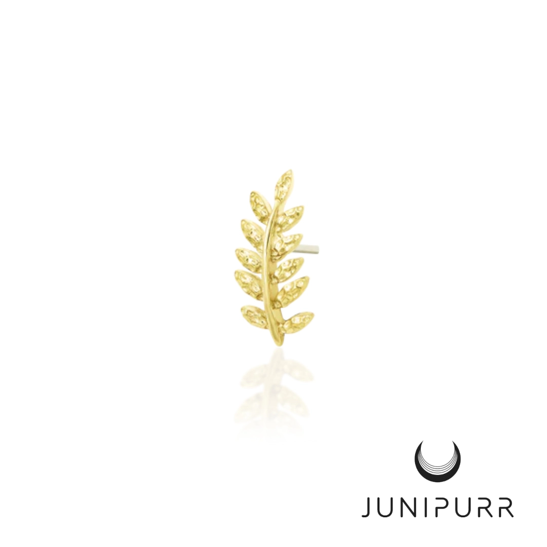 Willow Left ozdoba push-in z żółtego złota 14k