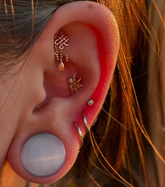 Pan Chang ozdoba push-in z żółtego złota 14k