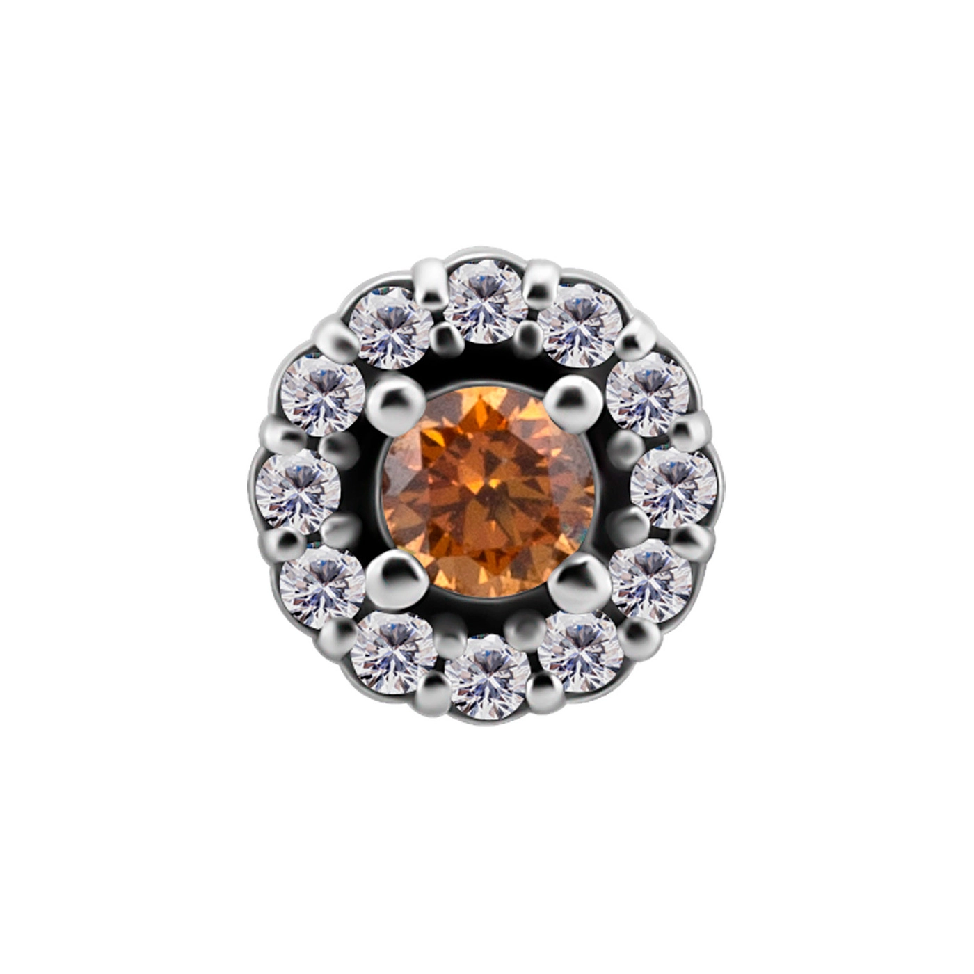 Grazia push-in top with champagne gem