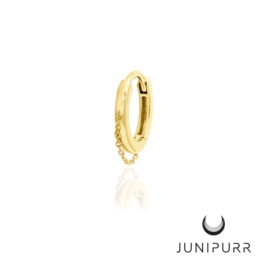 Rhea ozdoba clicker z żółtego złota 14k