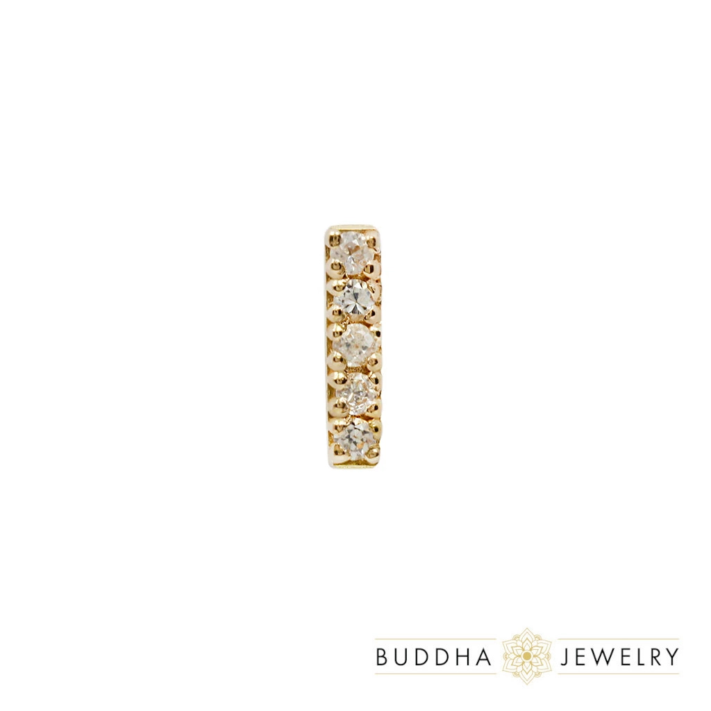 Rowe ozdoba push-in z żółtego złota 14k