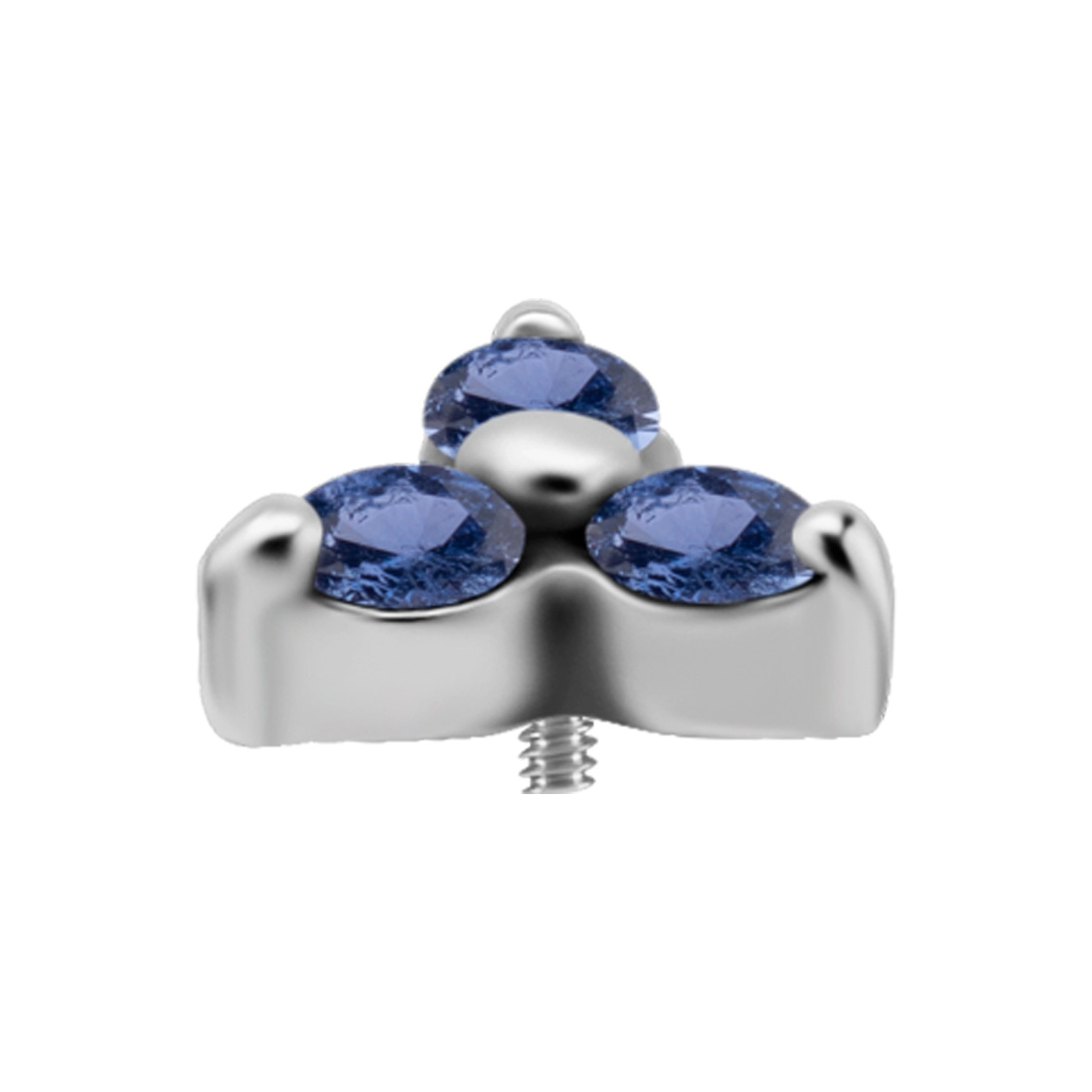 Labret Crystal Trinity niebieskie kryształki