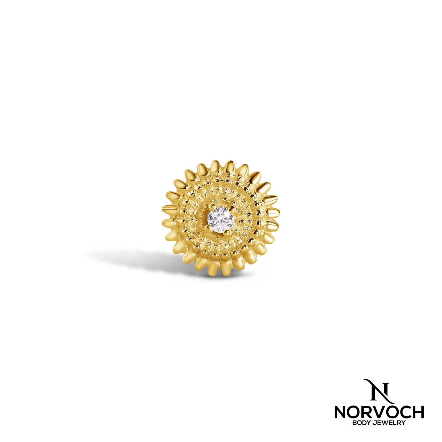 Jade push-in top 14k yellow gold