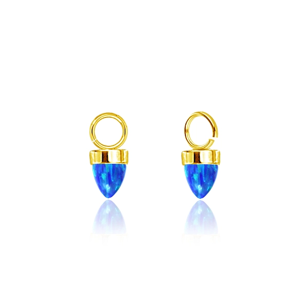 Golden charm Aura  with blue opal
