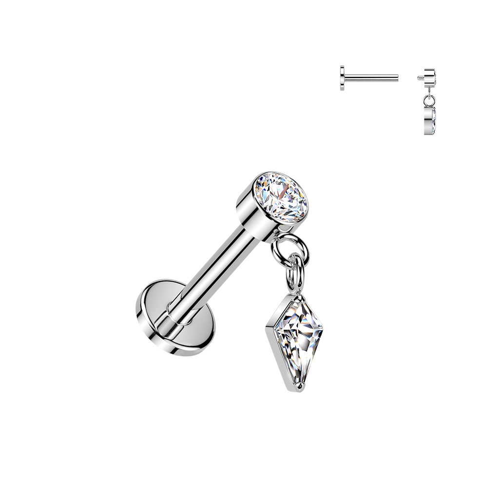 Titanium internally threaded Maeve labret